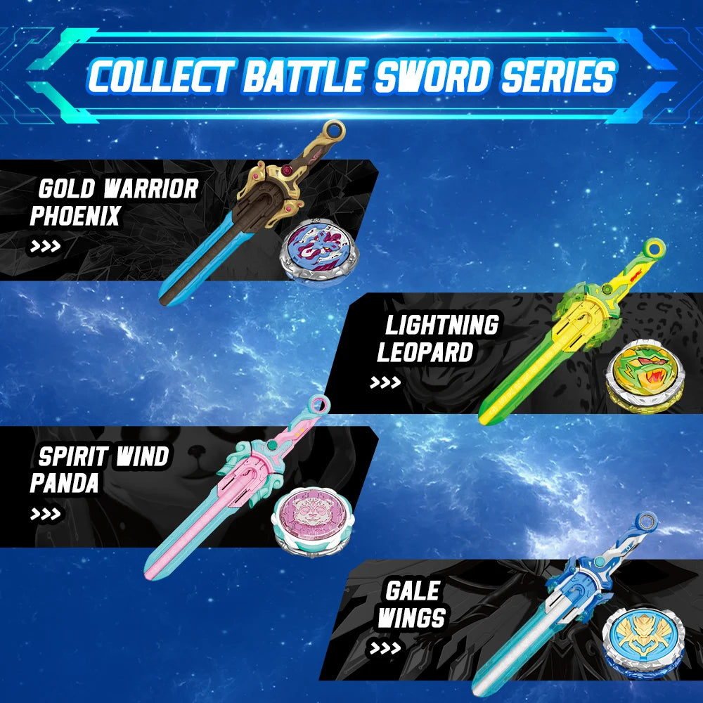 Infinity Nado 6 Power Pack – Metal Spinning Top with Sword Launcher for Kids