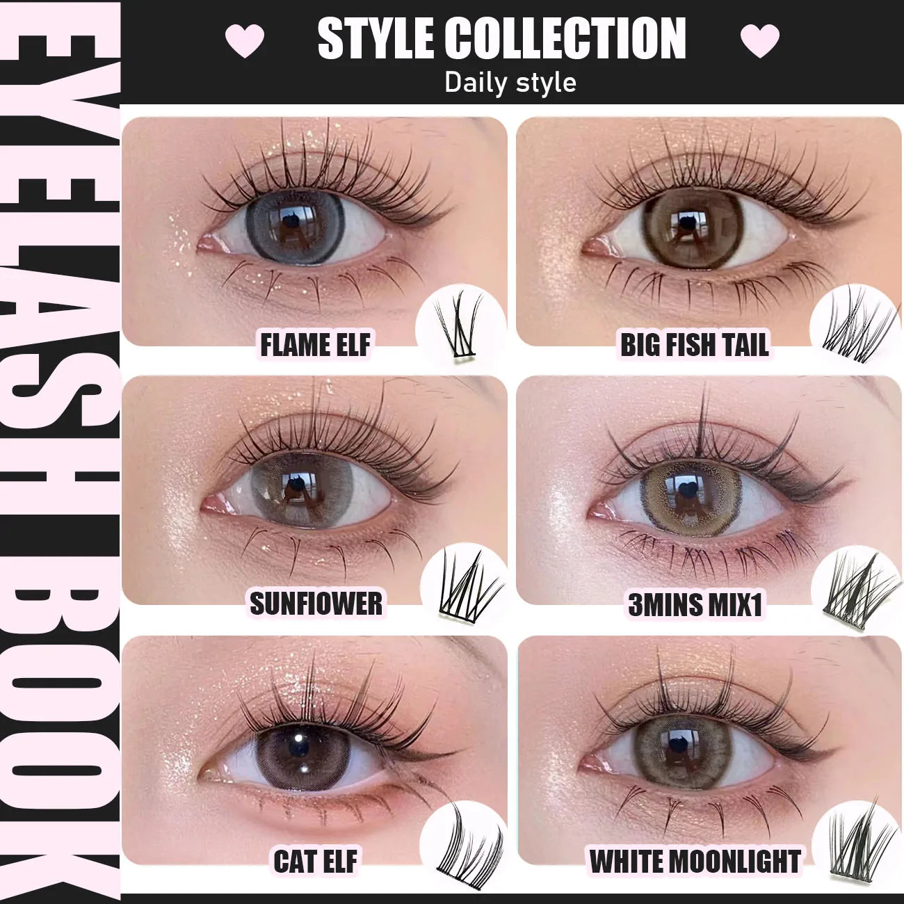 32 Rows Large Capacity Eyelash Extensions Professional Individual Cluster DIY Natural False Lashes