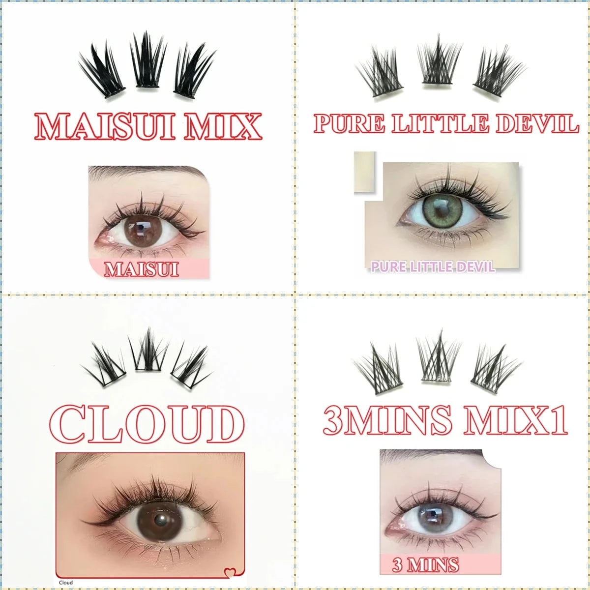 32 Rows Large Capacity Eyelash Extensions Professional Individual Cluster DIY Natural False Lashes
