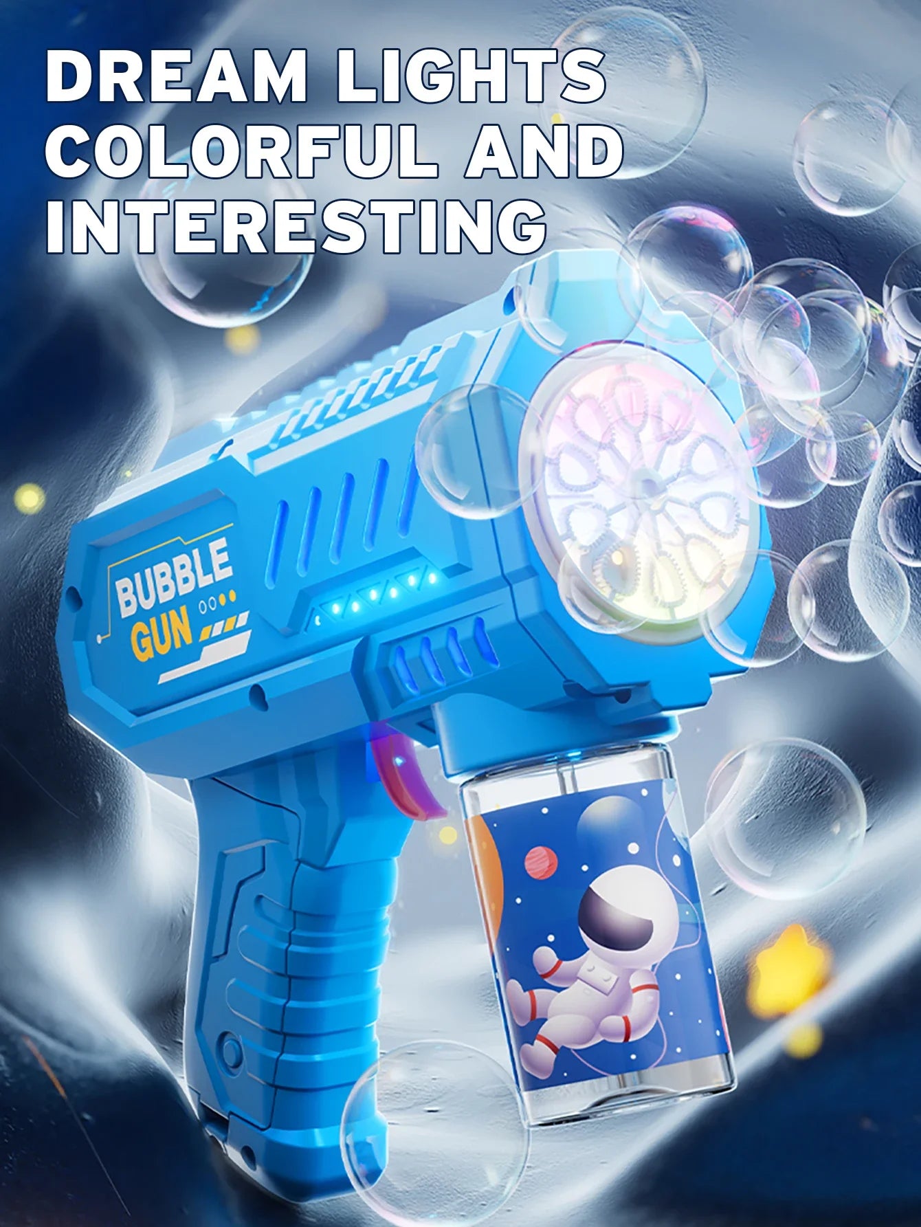 Rocket Bubble Gun – Fully Automatic Bubble Machine for Kids Outdoor Fun