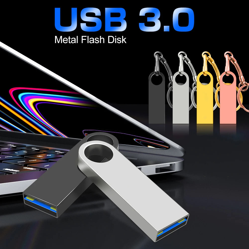 Metal USB 3.0 Flash Drive 2TB – High-Speed Pendrive for Laptop, PC, Xiaomi & MIJIA Devices