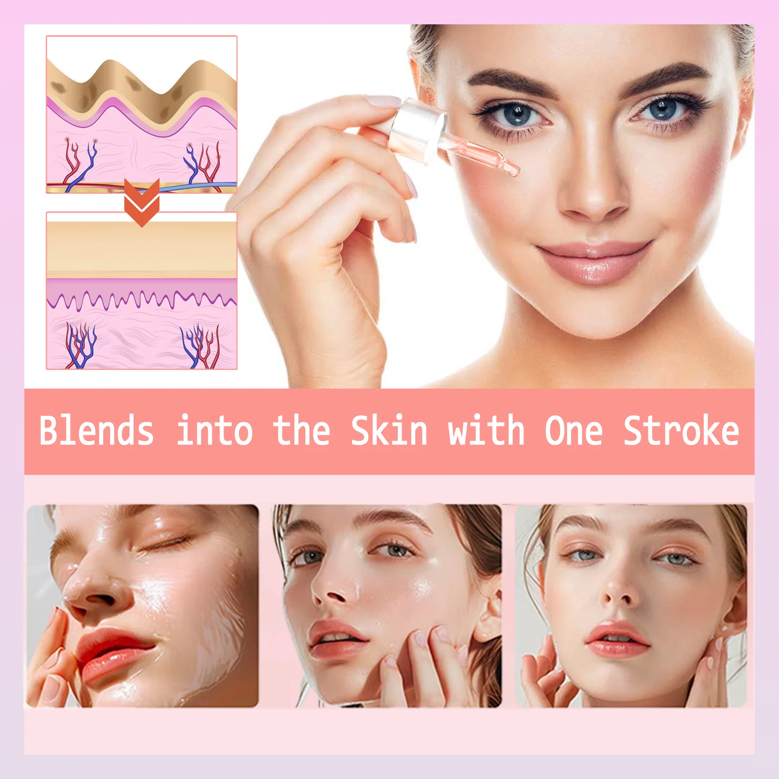 Wrinkle Removal Collagen Face Serum – Hyaluronic Acid Anti-Aging, Lifting & Fine Line Reducing Facial Serum