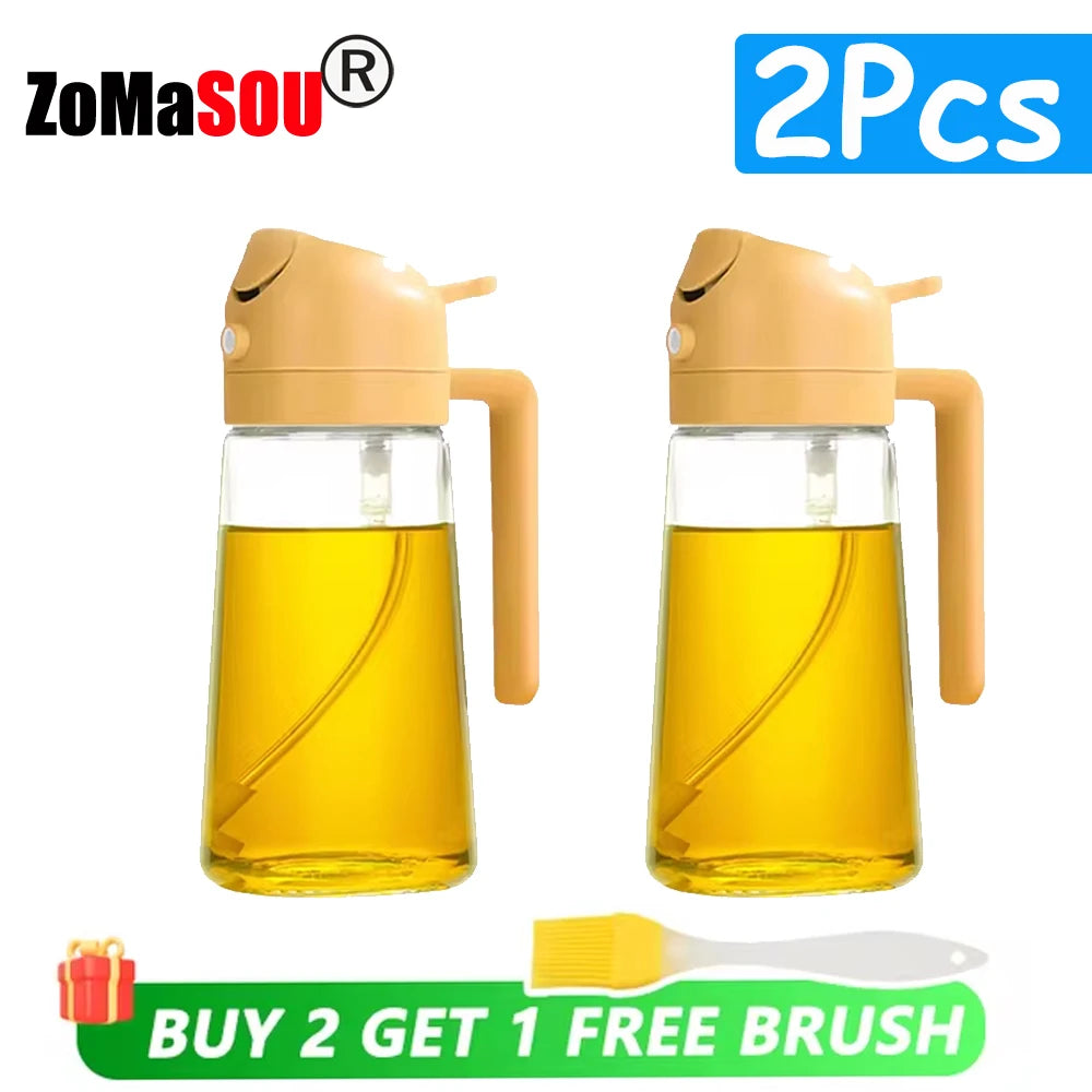 2-in-1 Oil Sprayer & Pourer Bottle for Cooking and BBQ