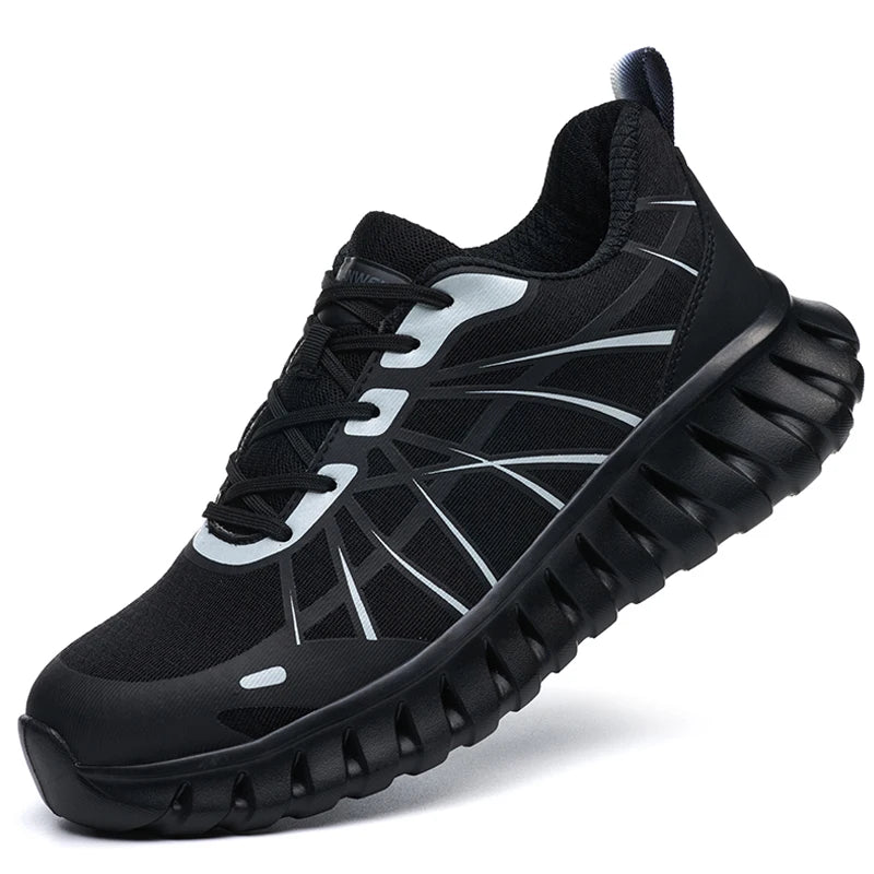 Pink Women’s Steel Toe Work Sneakers – Lightweight Safety Shoes Anti-Smash & Anti-Puncture