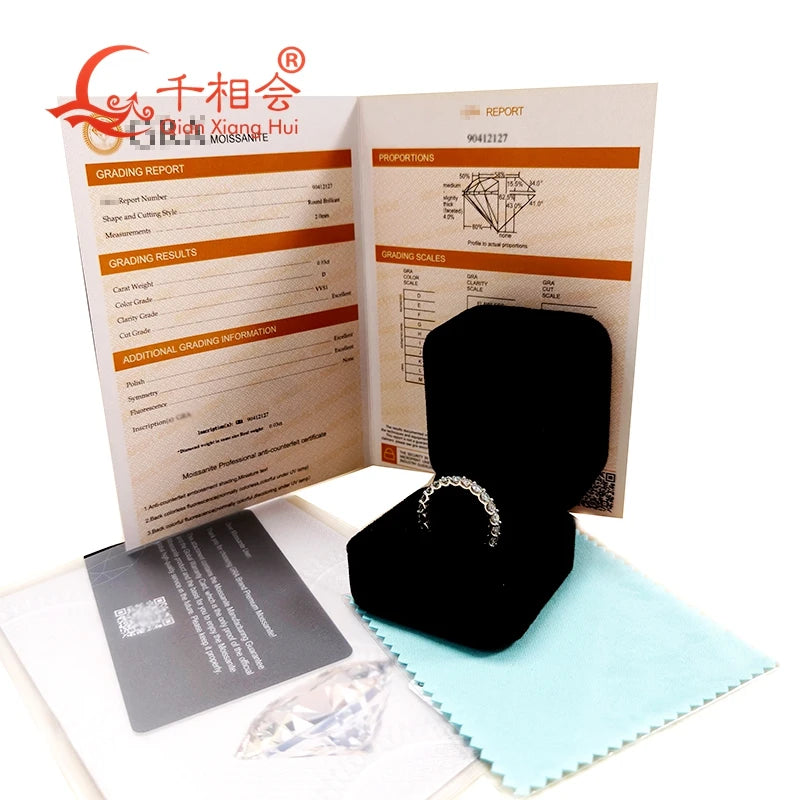 Pink Moissanite Eternity Ring – 2mm Full Band S925 Silver Rose/Yellow Gold Plated