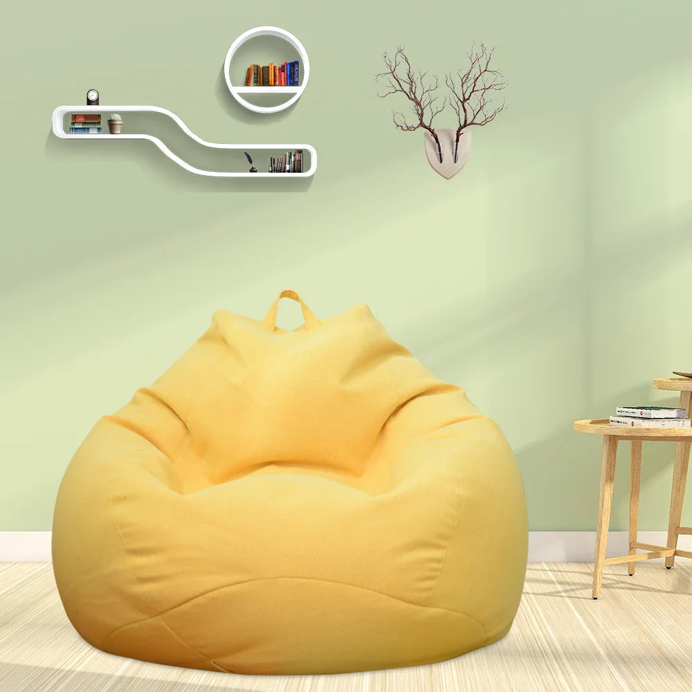 Lazy Sofa Cover – Large Bean Bag Cover Without Filler for Adults | Soft Tatami Lounger Seat Cover for Bedroom & Living Room