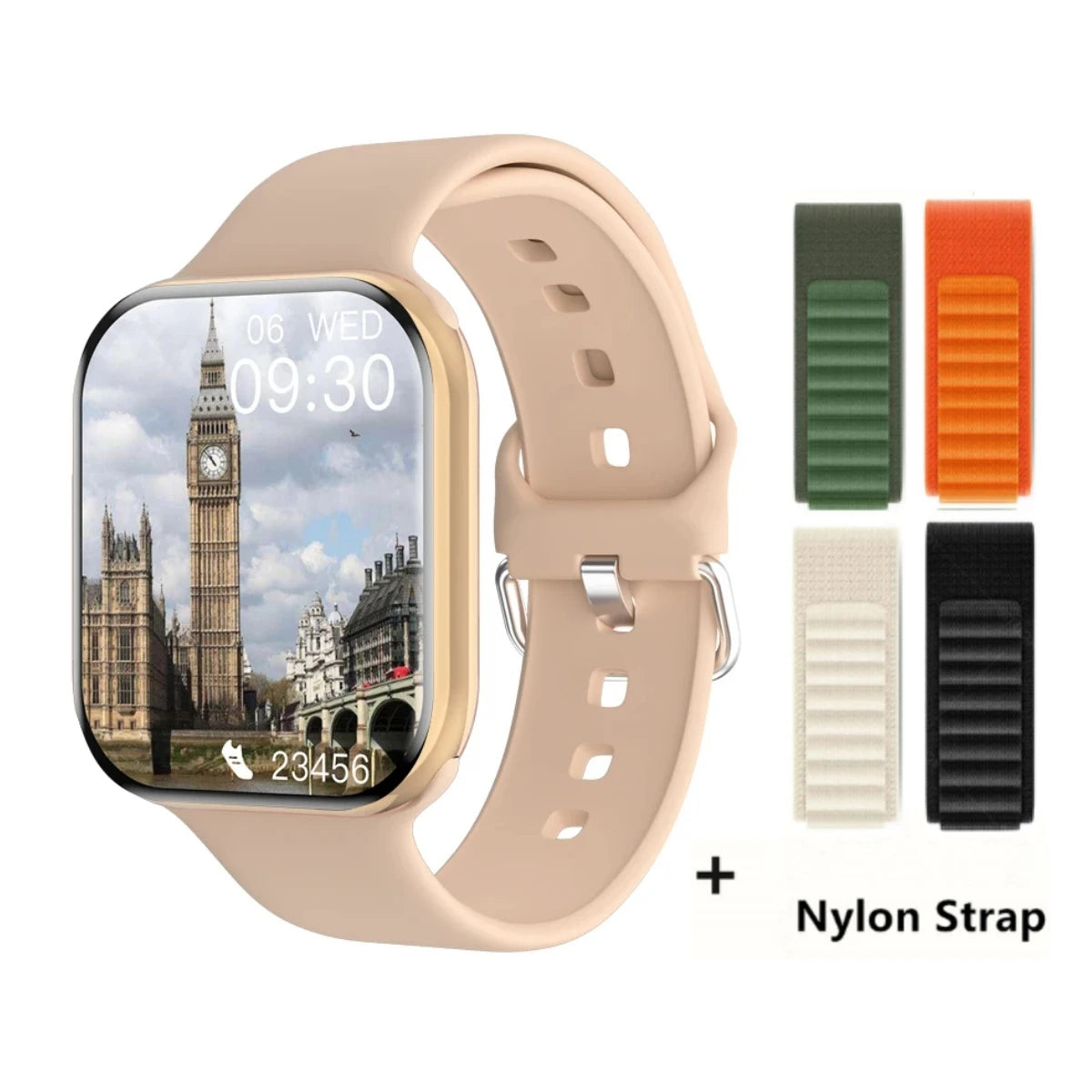 New 2025 Apple GPS Watch 10 – AMOLED Smartwatch with NFC, Bluetooth Calling, Music Memory & Waterproof Fitness Tracker