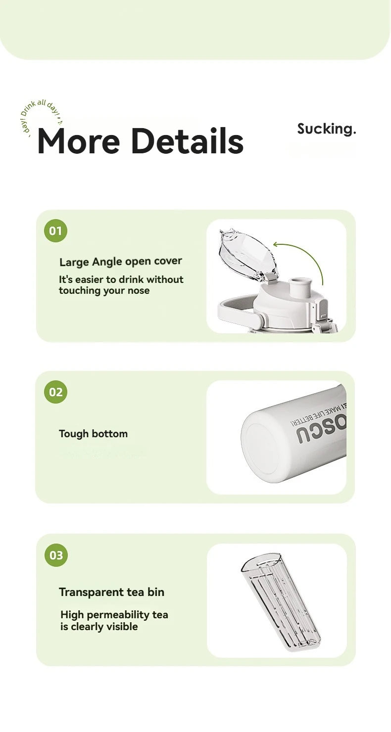 2L Thermal Water Bottle Vacuum Flasks Bottle Thermal Mug Tumbler with Straw large insulation Stainless Steel for travel Outdoor