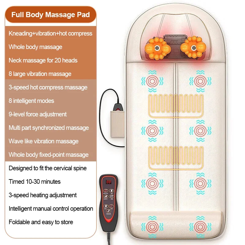Cervical and Lumbar Massage Cushion Home Full Body SPA Massage Cushion Constant Temperature hot Compress Massage Cushion