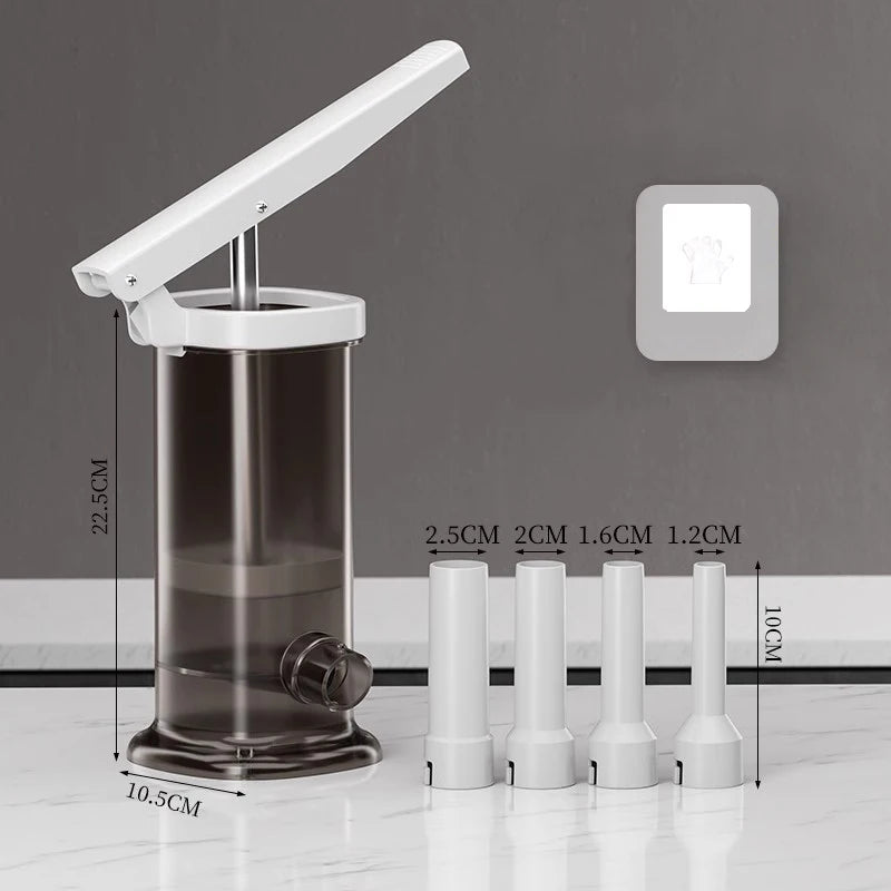 Manual Sausage Maker with 4 Stuffing Pipes – Heavy-Duty Meat Stuffer