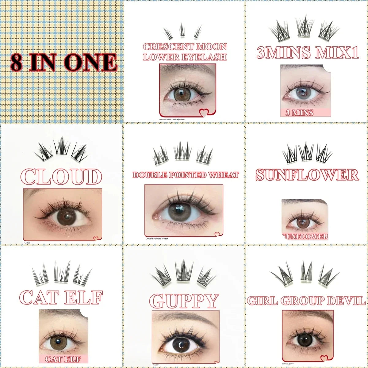 32 Rows Large Capacity Eyelash Extensions Professional Individual Cluster DIY Natural False Lashes