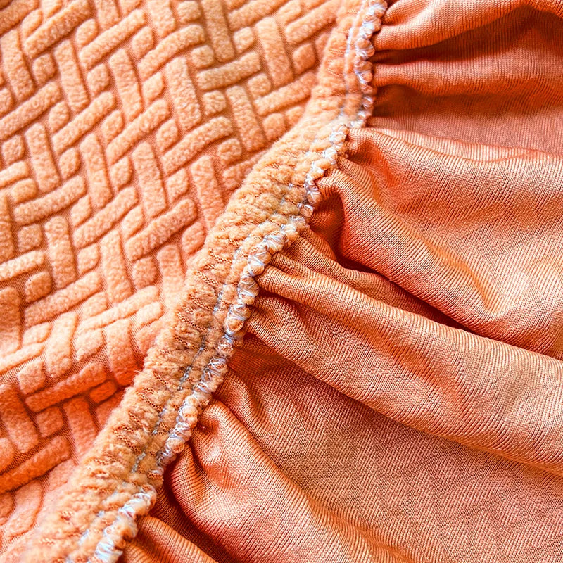 Jacquard Twill Elastic Sofa Slipcover – Stretch Furniture Protector for Home & Office Decor