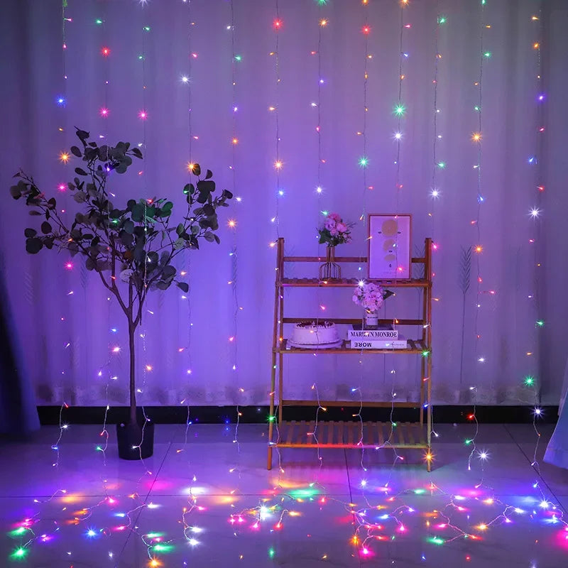 300LED Curtain Fairy Lights – 8 Modes Twinkle String Lights with Remote for Bedroom & Wedding Decor