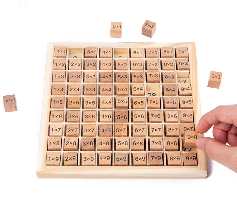 Montessori Wooden 99 Multiplication Table – Educational Math Toy for Kids & Preschool Learning