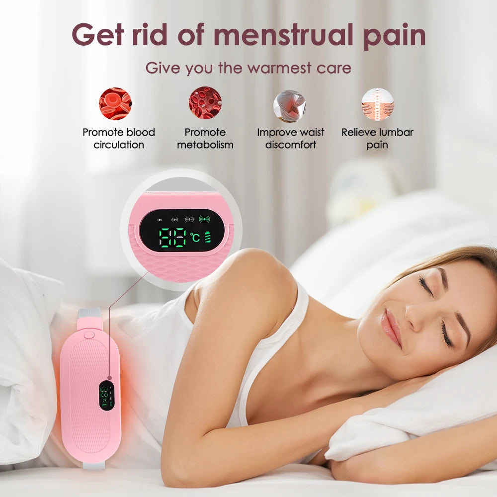 Rechargeable Heated Menstrual Waist Massager for Women