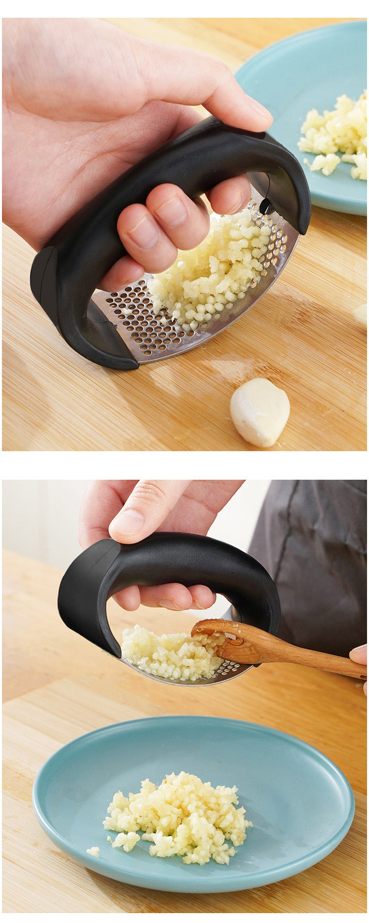Stainless Steel Garlic Press Crusher Manual Mincer Tool