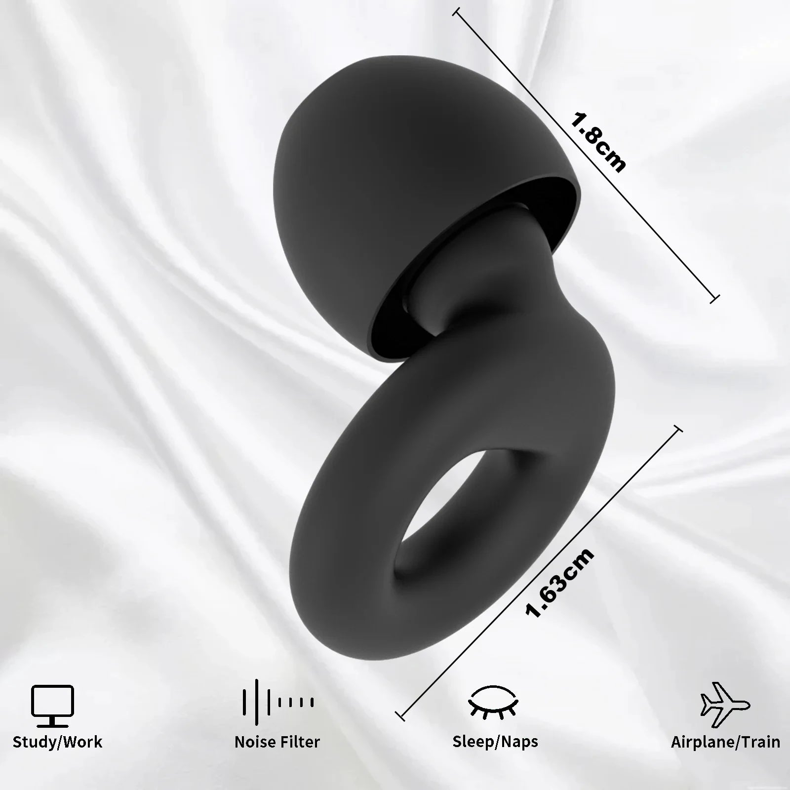Silicone Earplugs for Swimming Sleep Noise Cancel Noise Reduction-Soundproof Reduce Disturbances -Quality loop Earplugs