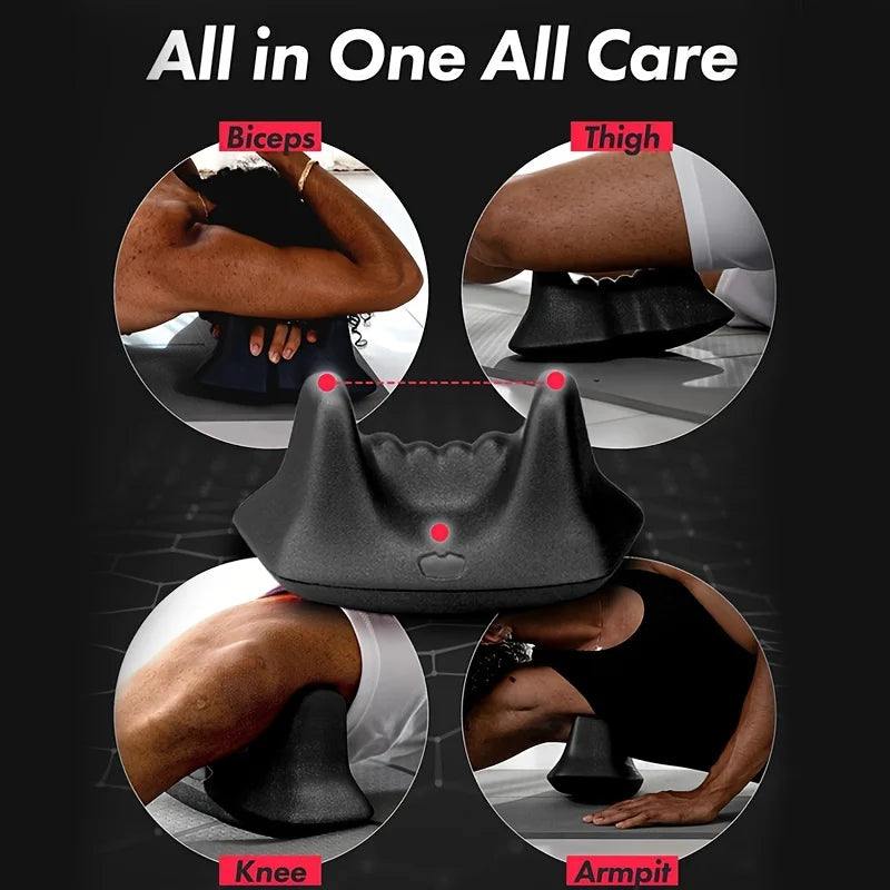 Deep Tissue Psoas Muscle Massager – Ergonomic Black PU Foam Roller for Hip, Back & Thigh Relief