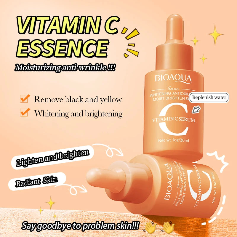 BIOAQUA Vitamin C Retinol Hyaluronic Acid Serum – Moisturizing, Brightening & Firming Facial Essence