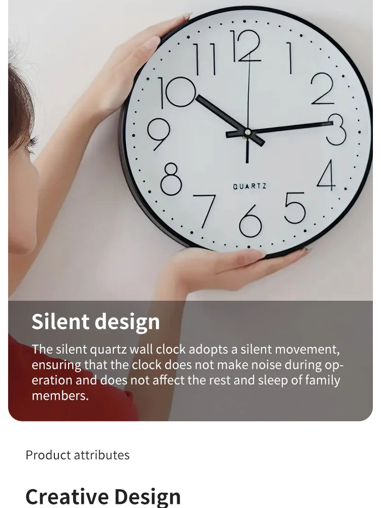 8-Inch Quartz Silent Wall Clock – Modern Cubic Digital Design for Home & Bedroom Décor
