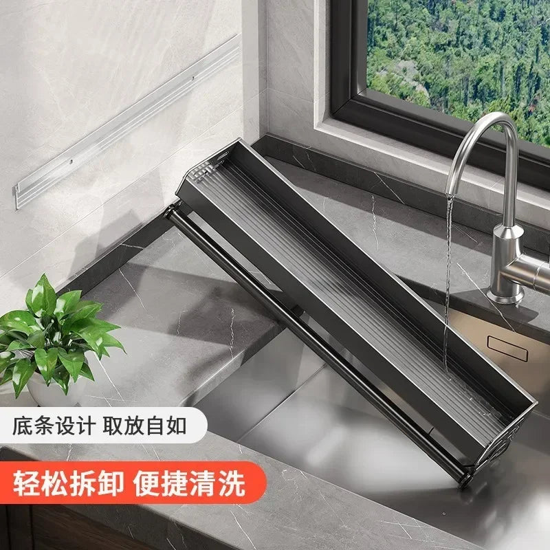 Stylish Wall-Mounted Kitchen Condiment Rack with Oil & Vinegar Storage