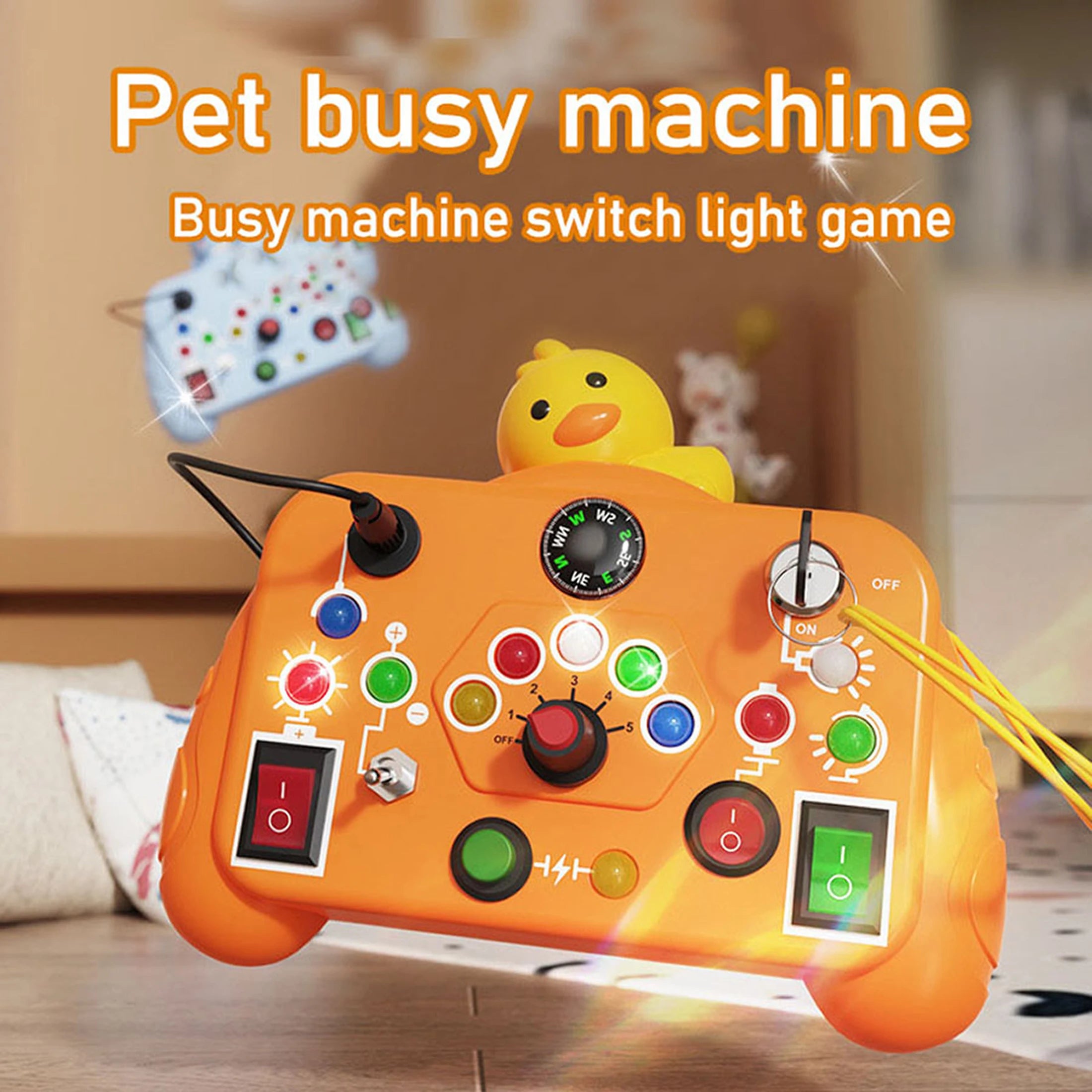 Children’s Educational Busy Toy – Cartoon Animal Early Learning Cognitive Game Machine