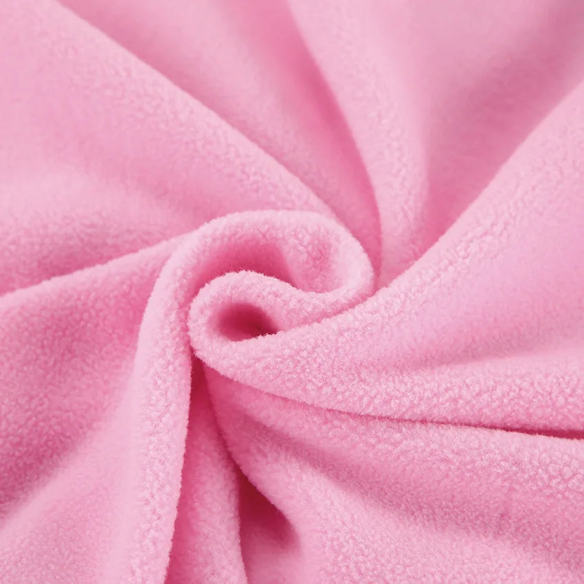 Pink Lamb Fleece Hoodie – Women’s Casual Thick Zipper Pullover Streetwear