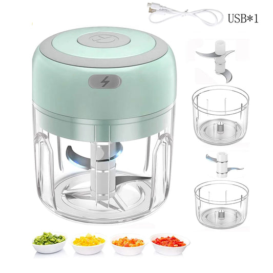 Electric Mini Garlic Chopper – USB Rechargeable Garlic & Meat Masher
