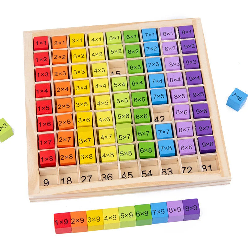 Montessori Wooden 99 Multiplication Table – Educational Math Toy for Kids & Preschool Learning