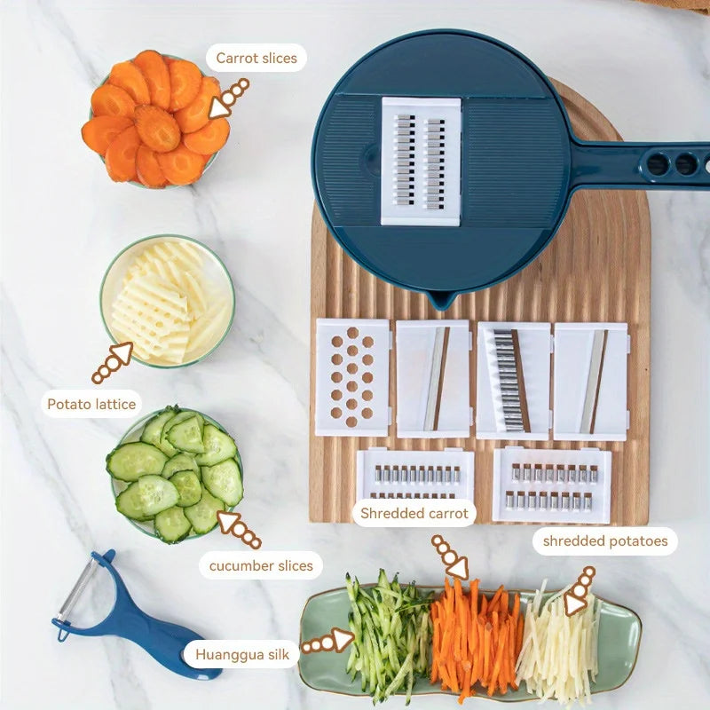 9-in-1 Multifunctional Vegetable Chopper – Carrot & Potato Slicer