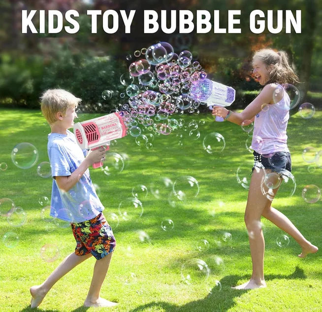 Bubble Machine Toy – 40/69 Holes Automatic Bubble Gun for Kids & Adult