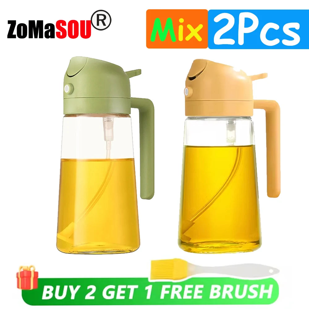 2-in-1 Oil Sprayer & Pourer Bottle for Cooking and BBQ