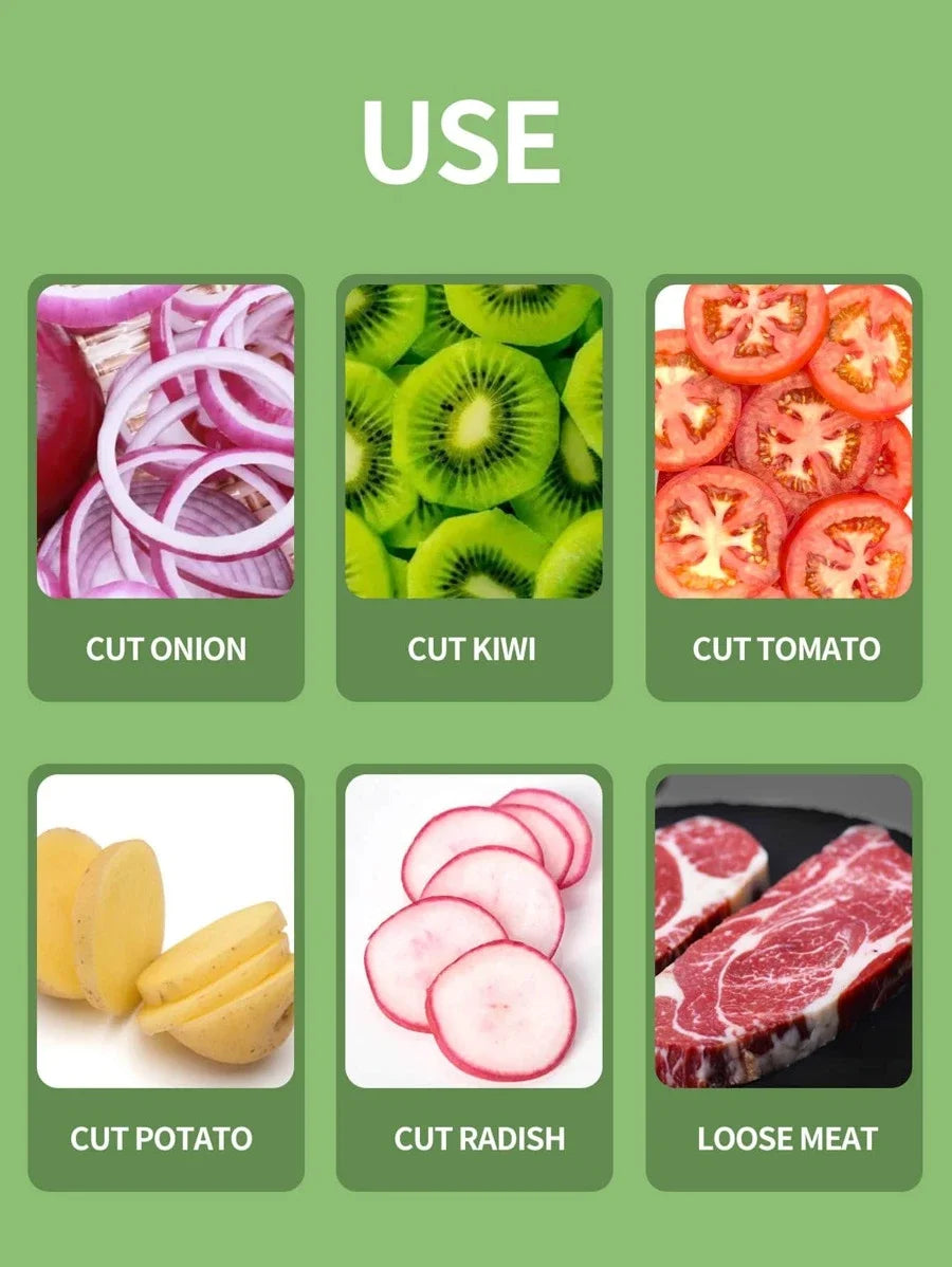 Colorful Onion Slicer Stainless Steel Potato Chip & Vegetable Holder