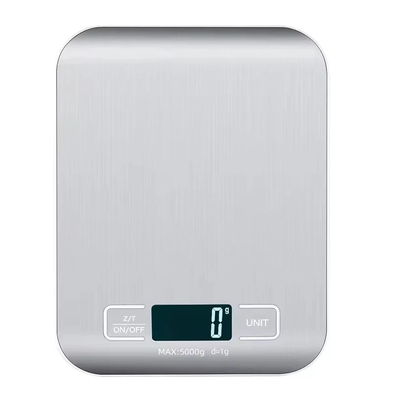 Digital Kitchen Scale – 5kg/1g LED Stainless Steel Weighing Scale