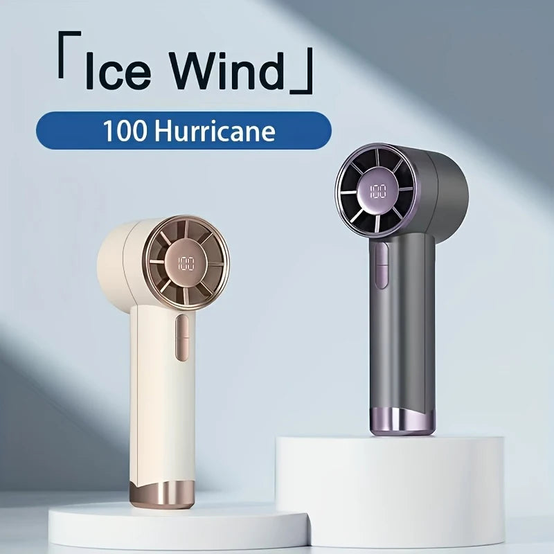 Xiaomi Mini Fan 5 Speed USB Charging Handheld Fan Digital Display Outdoor Camping Portable Fan Home Use and Gifts with Lanyard
