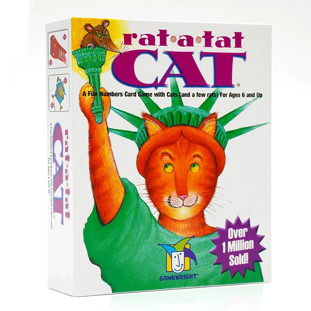 Rat-a-Tat Cat Card Game – Fun Family Number Memory Game for Kids Ages 6+