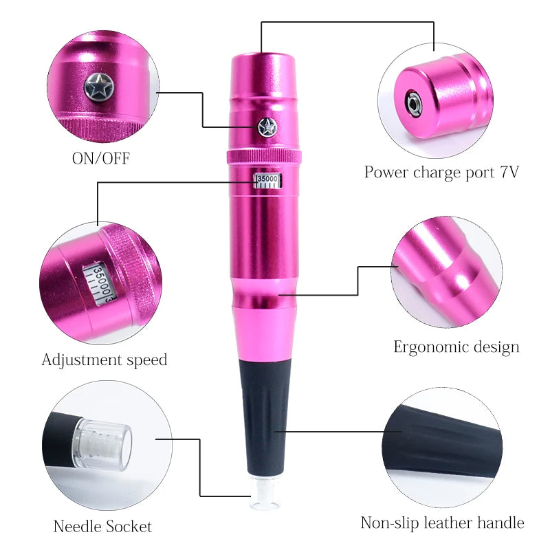 Dermograph Rotary Tattoo Pen Machine – Professional PMU Device for Eyebrows, Lips & Micropigmentation