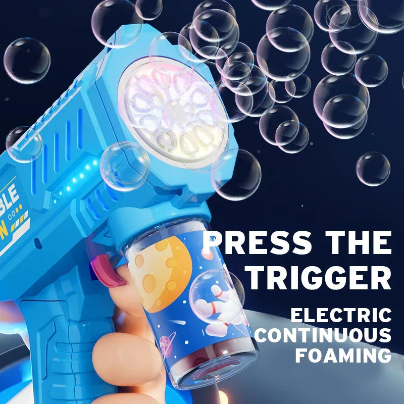 Rocket Bubble Gun – Fully Automatic Bubble Machine for Kids Outdoor Fun