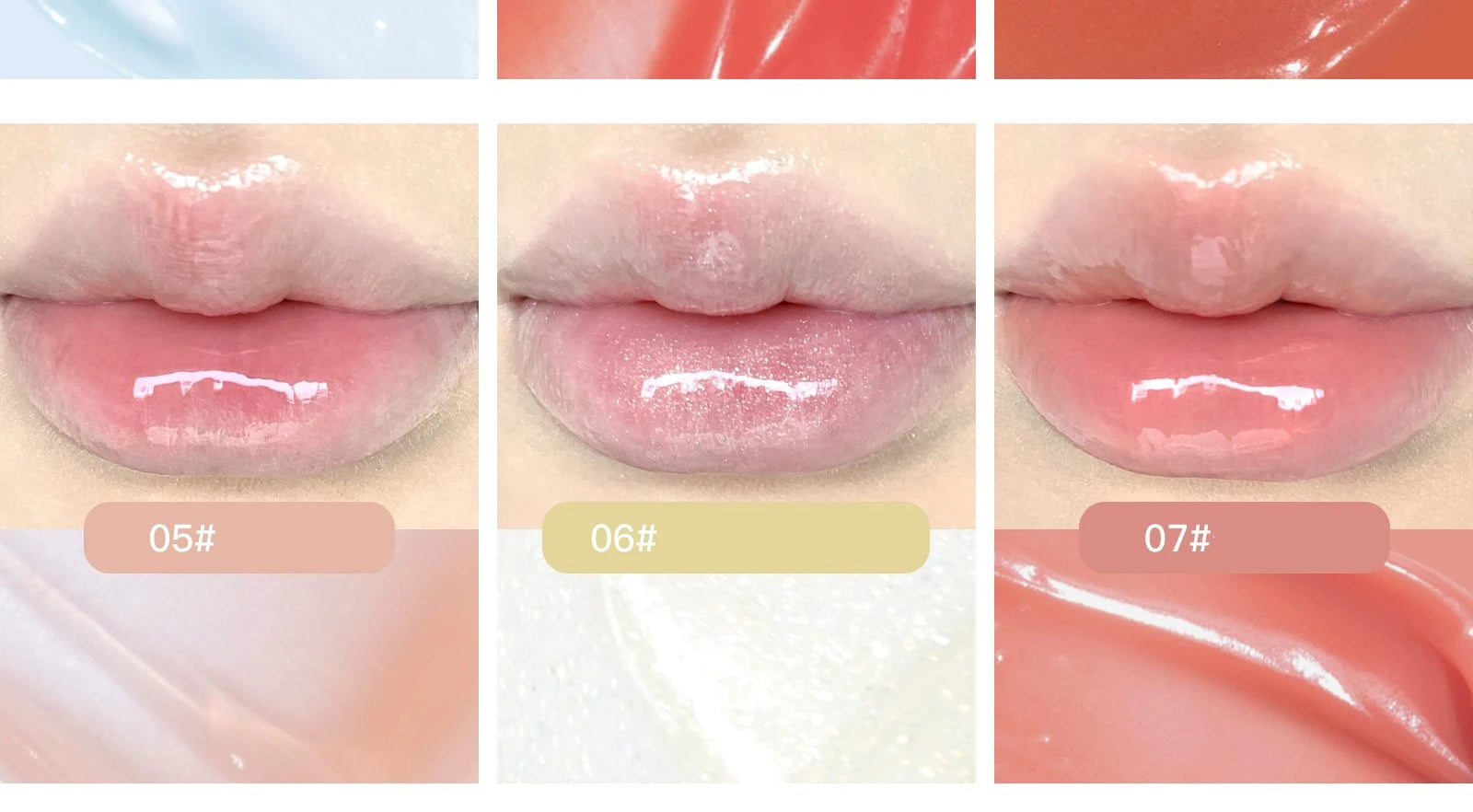 FLORTTE 10-Color Lip Palette – Glossy, Moisturizing & Pigmented Lip Gloss & Lipstick Set