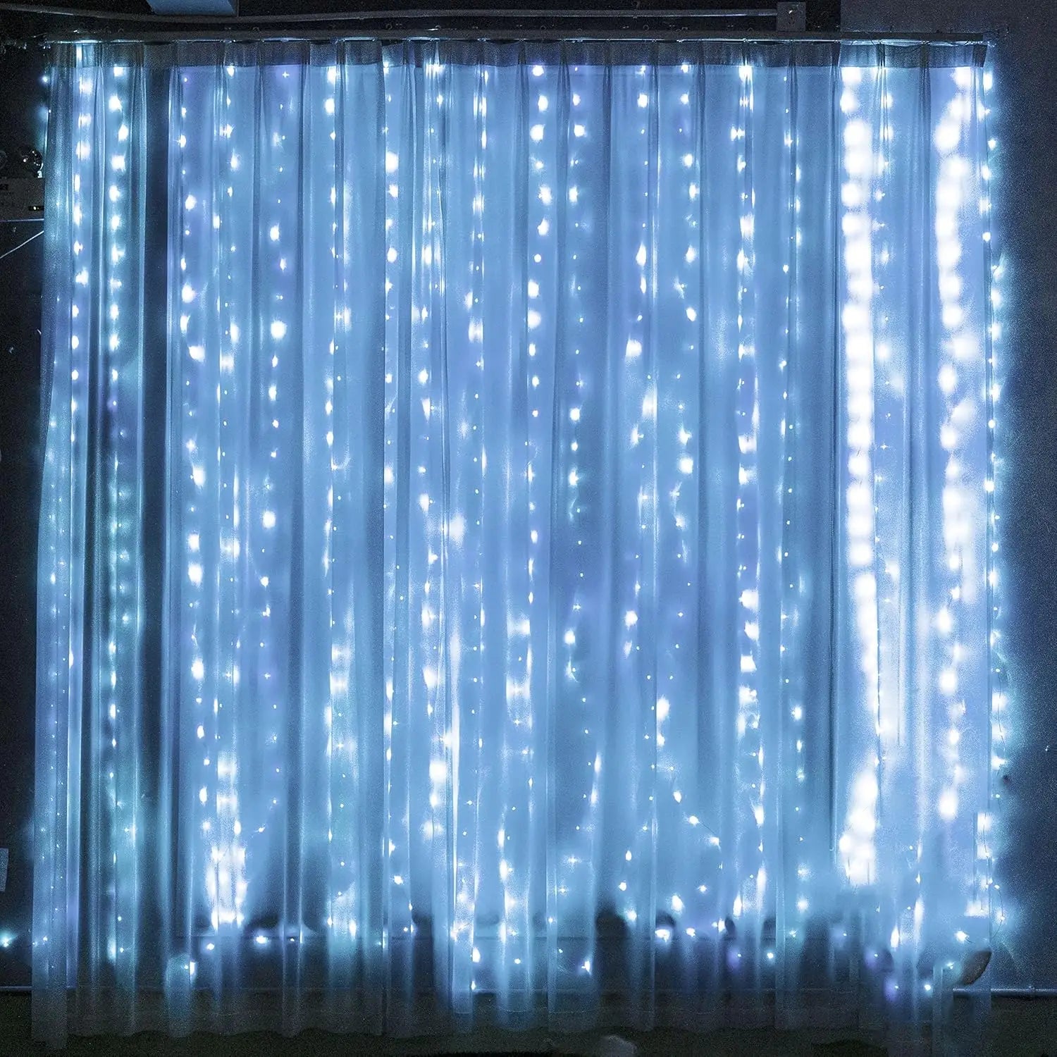 300LED Curtain Fairy Lights – 8 Modes Twinkle String Lights with Remote for Bedroom & Wedding Decor