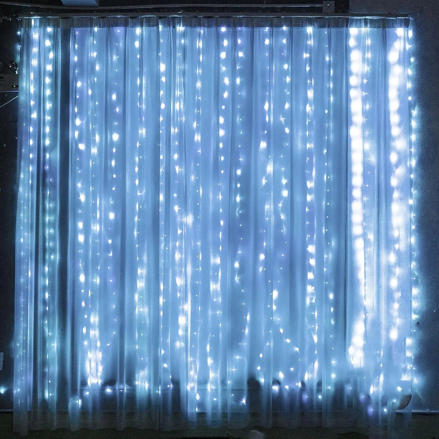 300LED Curtain Fairy Lights – 8 Modes Twinkle String Lights with Remote for Bedroom & Wedding Decor