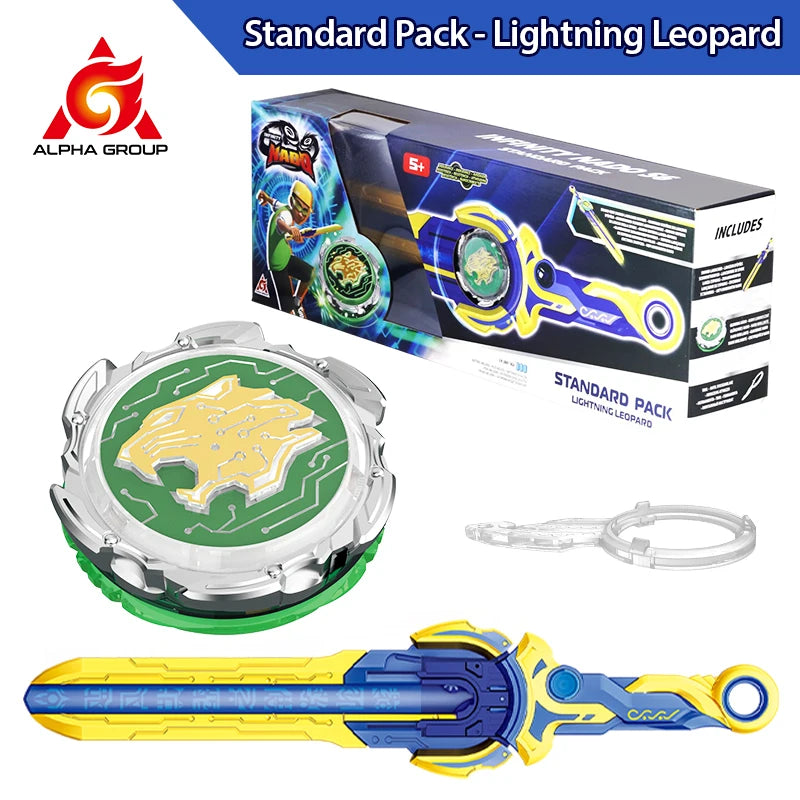 Infinity Nado 6 Power Pack – Metal Spinning Top with Sword Launcher for Kids