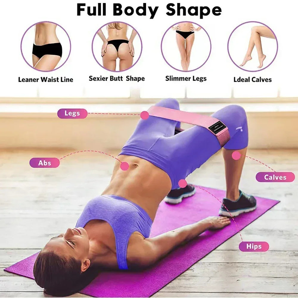 Women’s Resistance Band Set – 3-Level Stretch Bands for Yoga, Squats & Glute Workouts