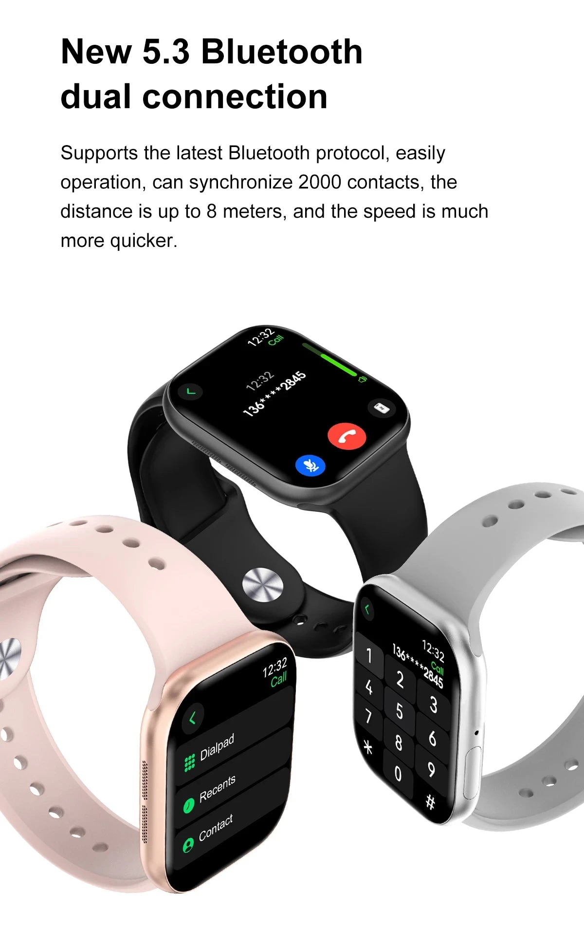 New 2025 Apple GPS Watch 10 – AMOLED Smartwatch with NFC, Bluetooth Calling, Music Memory & Waterproof Fitness Tracker