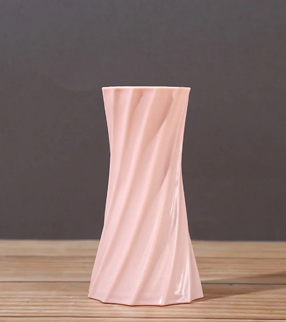 Nordic Flower Vase – Imitation Ceramic Plastic Vase for Home, Desktop & Event Décor