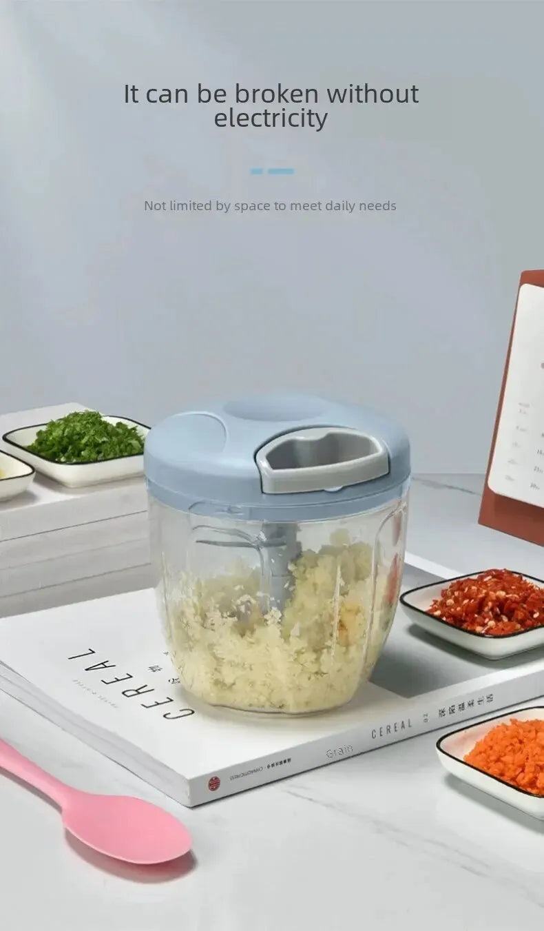 Manual Ginger & Garlic Grinder – Multifunctional Vegetable & Meat Cutter