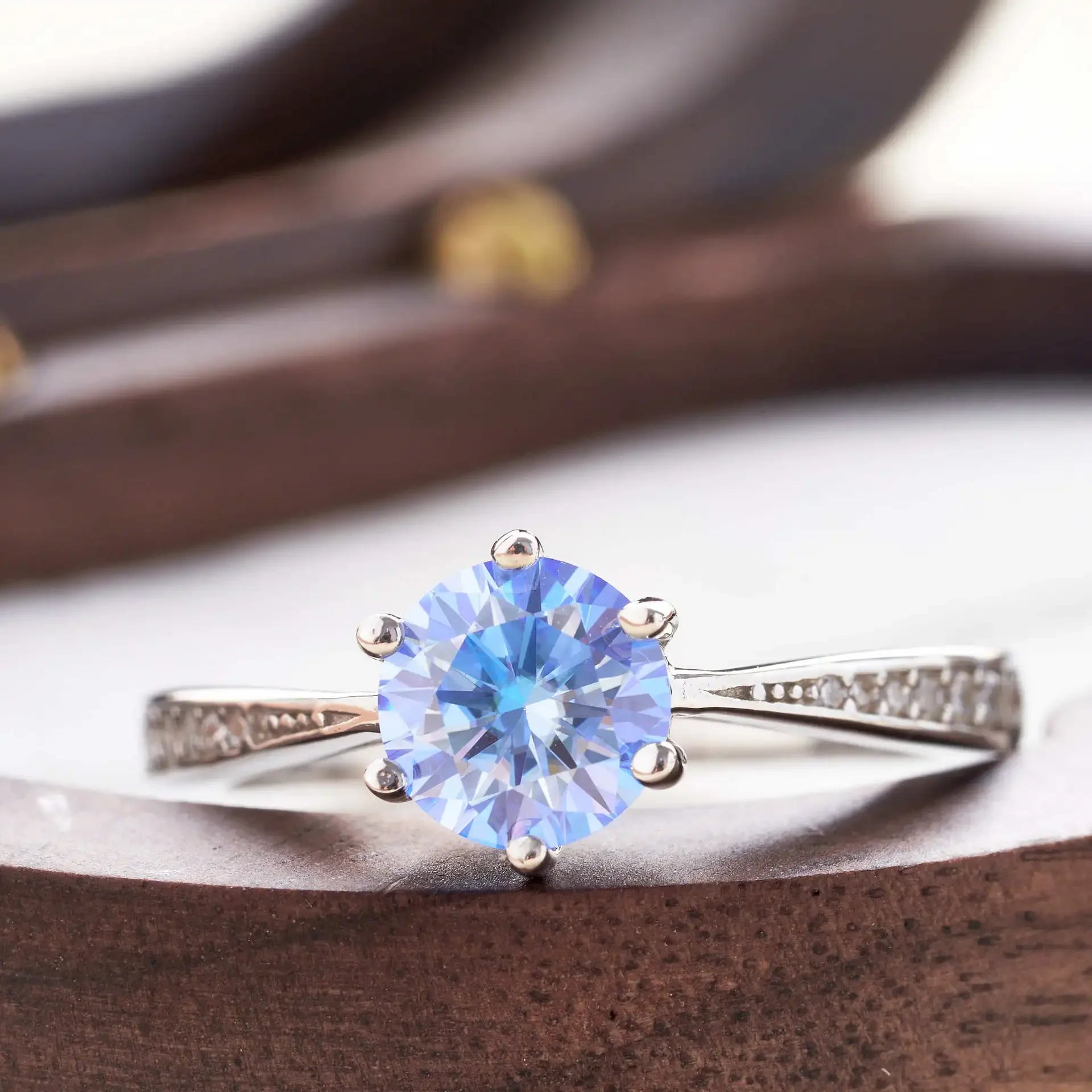 1/2/3 Carat Pink Moissanite Ring – 925 Sterling Silver Diamond-Test Wedding Band