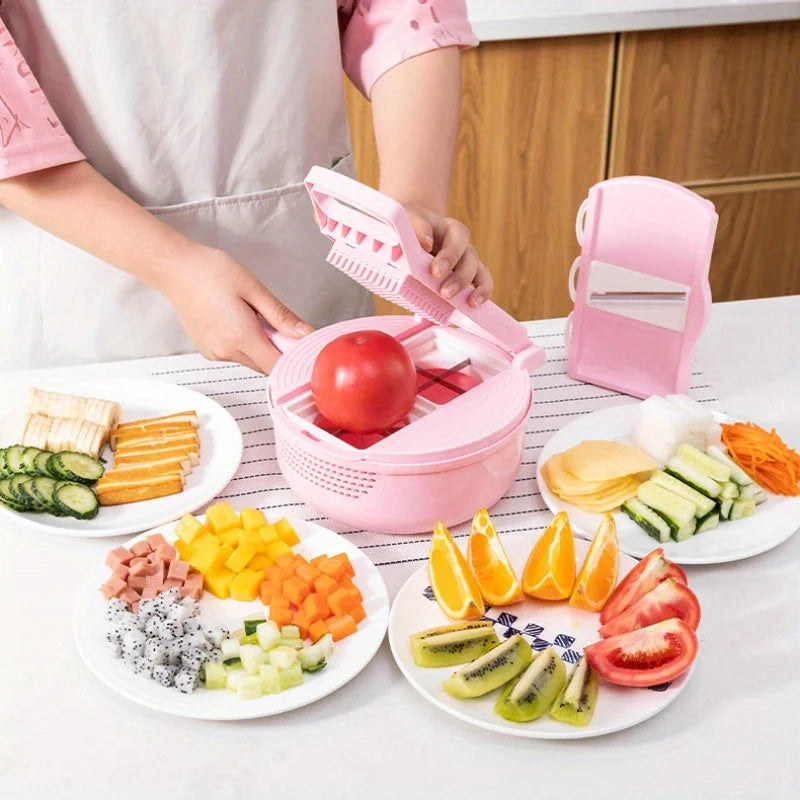9-in-1 Multifunctional Vegetable Chopper – Carrot & Potato Slicer