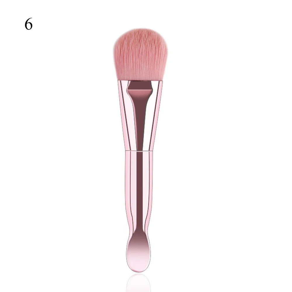 Flat Face Mask Brush – Soft Hair Applicator for Facial Cleansing, Foundation & Concealer