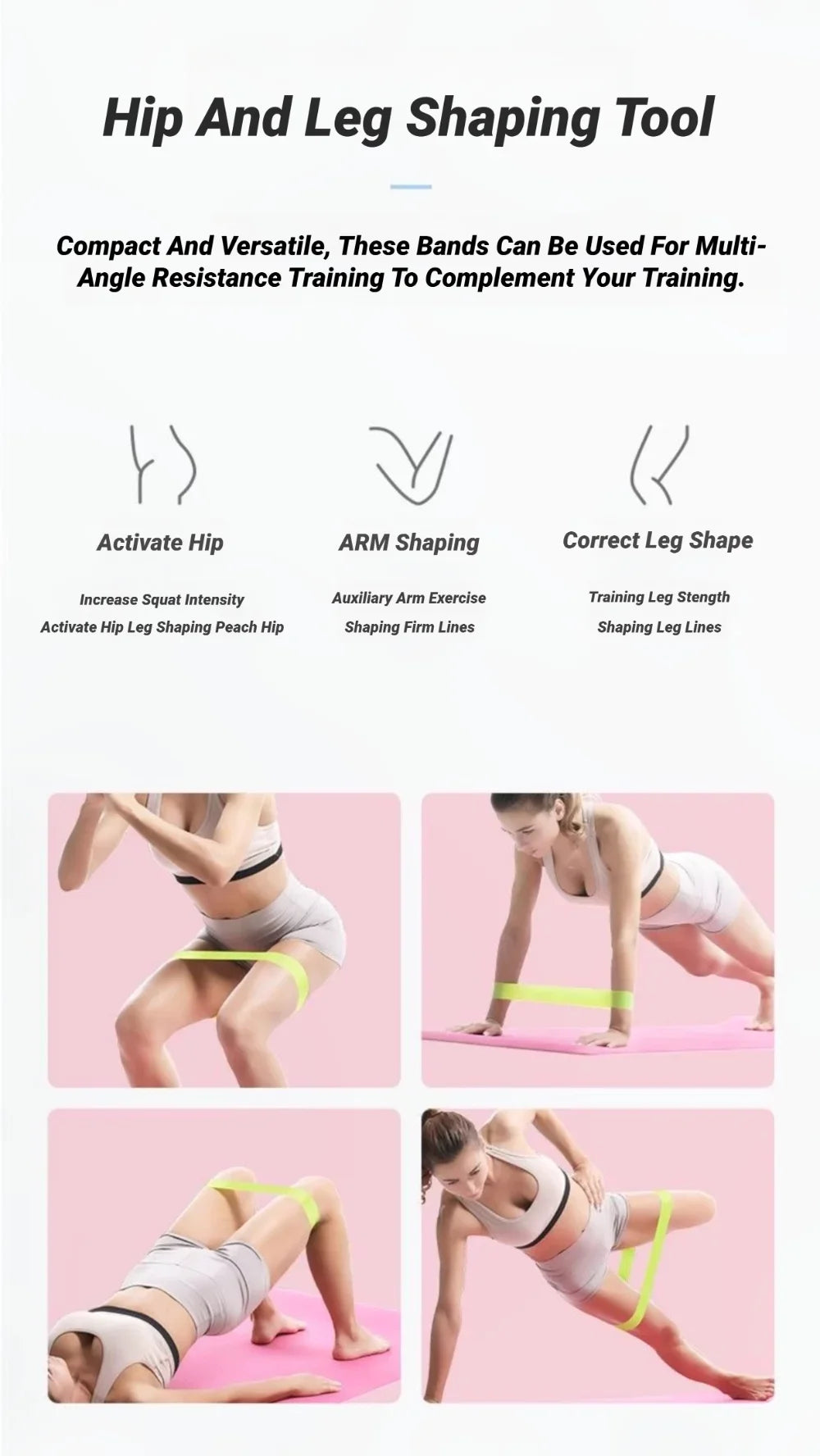 Yoga Rally Circle Resistance Bands Set – Elastic Loop Strength Training & Portable Workout Expander